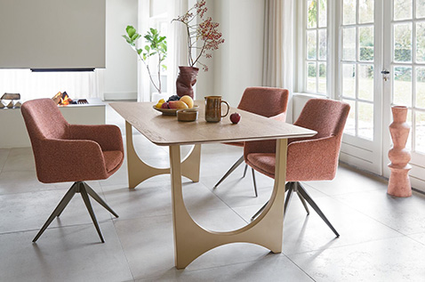 Eetkamertafel en eetstoelen