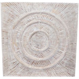 Wandpaneel Isonzo 90 cm vierkant wit