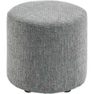 Poef Roby 40 cm donkergrijs rond
