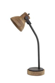Bureaulamp Larciano donker bruin