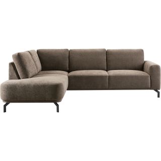 Hoekbank links Vanetti donkerbruin basic comfort