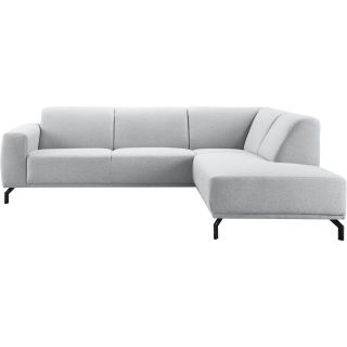 Hoekbank rechts Bellanti lichtgrijs premium comfort