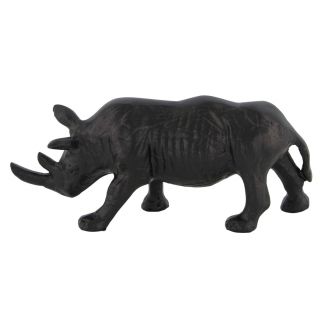 Ornament Trissino neushoorn zwart