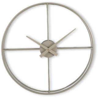 Klok Nimar metaal rond 60cm taupe strak dessin 60
