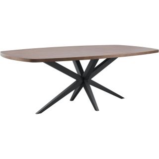 Eettafel Mascaro 250x128 cm Deens ovaal dark mango