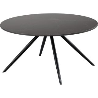 Salontafel Cercio keramiek 80 cm rond zwart
