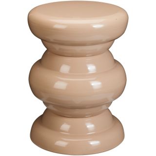 Bijzettafel Carapelle ijzer 32 cm rond lichtbruin