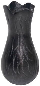 Vaas Duino 7x6x13 cm zwart rond