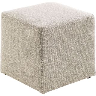 Poef Roby 40x40 cm beige vierkant