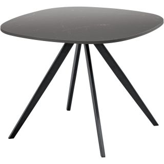 Bijzettafel Fitura keramiek 60x60 cm vierkant zwart