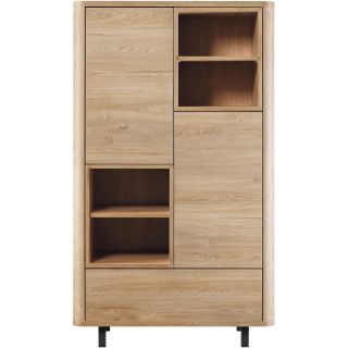 Opbergkast Lirona old oak 2 deuren, 1 lade, 4 open vakken