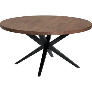 Uitschuifbare eettafel Mascaro 140/180 cm rond dark mango