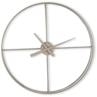 Klok Nimar metaal rond 80cm taupe strak dessin 61