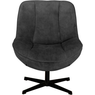 Draaifauteuil Fortenza velvet antraciet