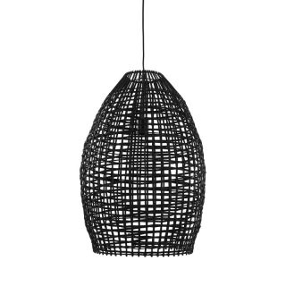 Hanglamp Orcia rond 46 cm rotan zwart
