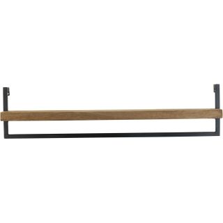 Wandplank Pardal hout metaal 24x100 cm bruin