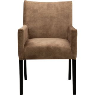 Eetkamerstoel met armleuning Avanza velvet ecru