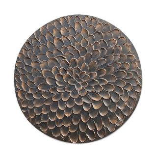 Wandornament Pictura 80 cm rond bruin