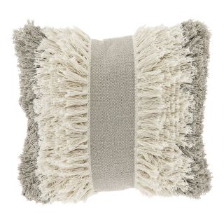 Sierkussen Antrona 45x45cm wit kwasten