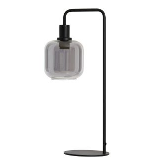 Tafellamp Peglio glas smoke zwart 1-lichts