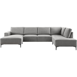 Hoekbank rechts Fabria donkergrijs basic comfort