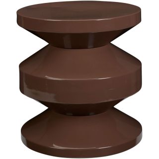 Bijzettafel Carapelle metaal 31 cm rond donkerbruin