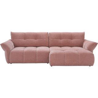 Hoekbank rechts Trevio roze basic comfort
