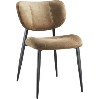 Eetkamerstoel Gomba velvet lichtbruin