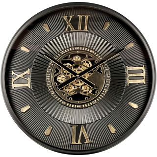 Klok Nimar metaal rond 60cm zwart dessin 54