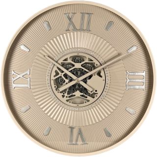 Klok Nimar metaal rond 80cm taupe dessin 55