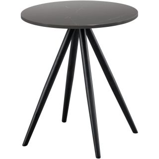 Bijzettafel Cercio keramiek 40 cm rond zwart