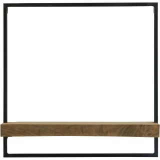 Wandplank Pardal hout metaal 50x50 cm bruin