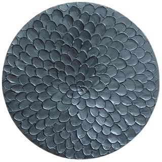 Wandornament Pictura 60 cm rond zilver