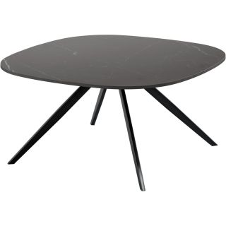 Salontafel Fitura keramiek 80x80 cm vierkant zwart