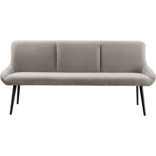 Eetkamerbank Ceno 190 cm combi stof grijs