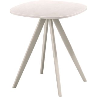 Bijzettafel Fitura keramiek 40x40 cm vierkant wit