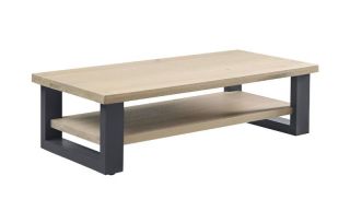 Salontafel Verato eikenhout 140x70 cm rechthoekig naturel grey