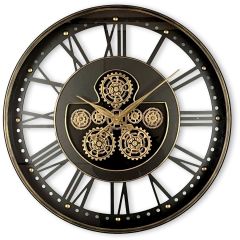 Klok Nimar metaal rond 80cm zwart open dessin 45