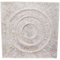 Wandpaneel Isonzo 90 cm vierkant wit