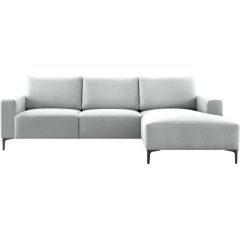 Hoekbank rechts Fabria lichtgrijs basic comfort