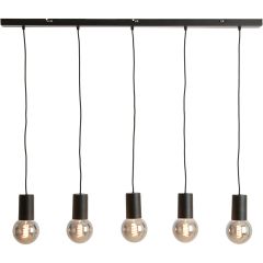 Hanglamp Trecate mat zwart 5-lichts