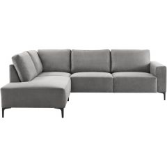 Hoekbank rechts Fabria polyetherschuim grijs