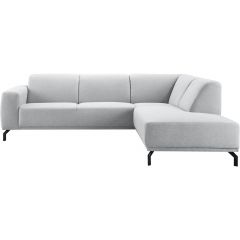 Hoekbank rechts Bellanti lichtgrijs premium comfort