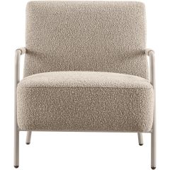 Fauteuil Posano bouclé beige
