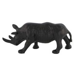 Ornament Trissino neushoorn zwart