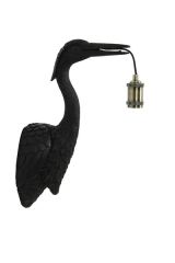 Wandlamp vogel mat zwart