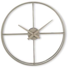 Klok Nimar metaal rond 60cm taupe strak dessin 60