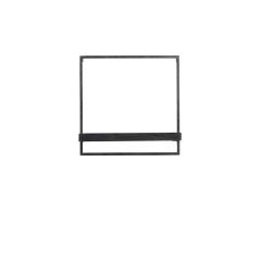 Wandplank Pardal hout metaal 50x50 cm zwart