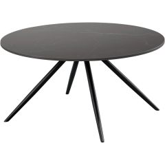Salontafel Cercio keramiek 80cm rond zwart