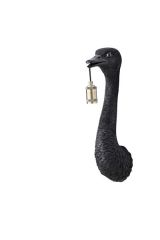 Wandlamp struisvogel mat zwart